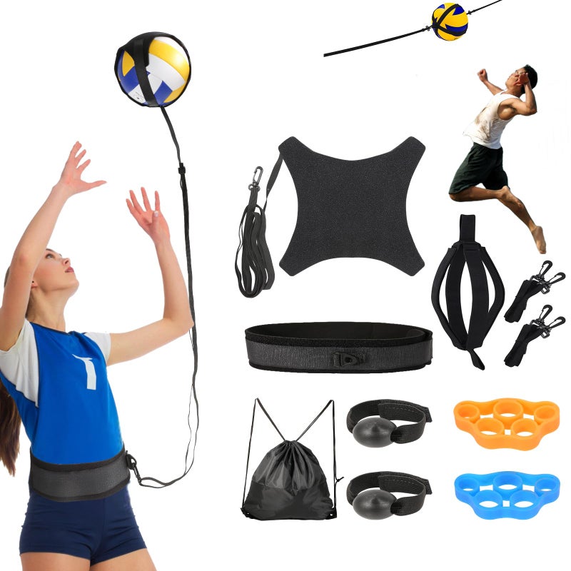 Davllin Volleyball Training Equipment Aid Premium Volleyball Rebounder Trainer Kit Solo Trainer for Serving Setting Spiking and Arm Swing Adjustable Volleyball Practice Equipment for Beginners Experts - Image 1